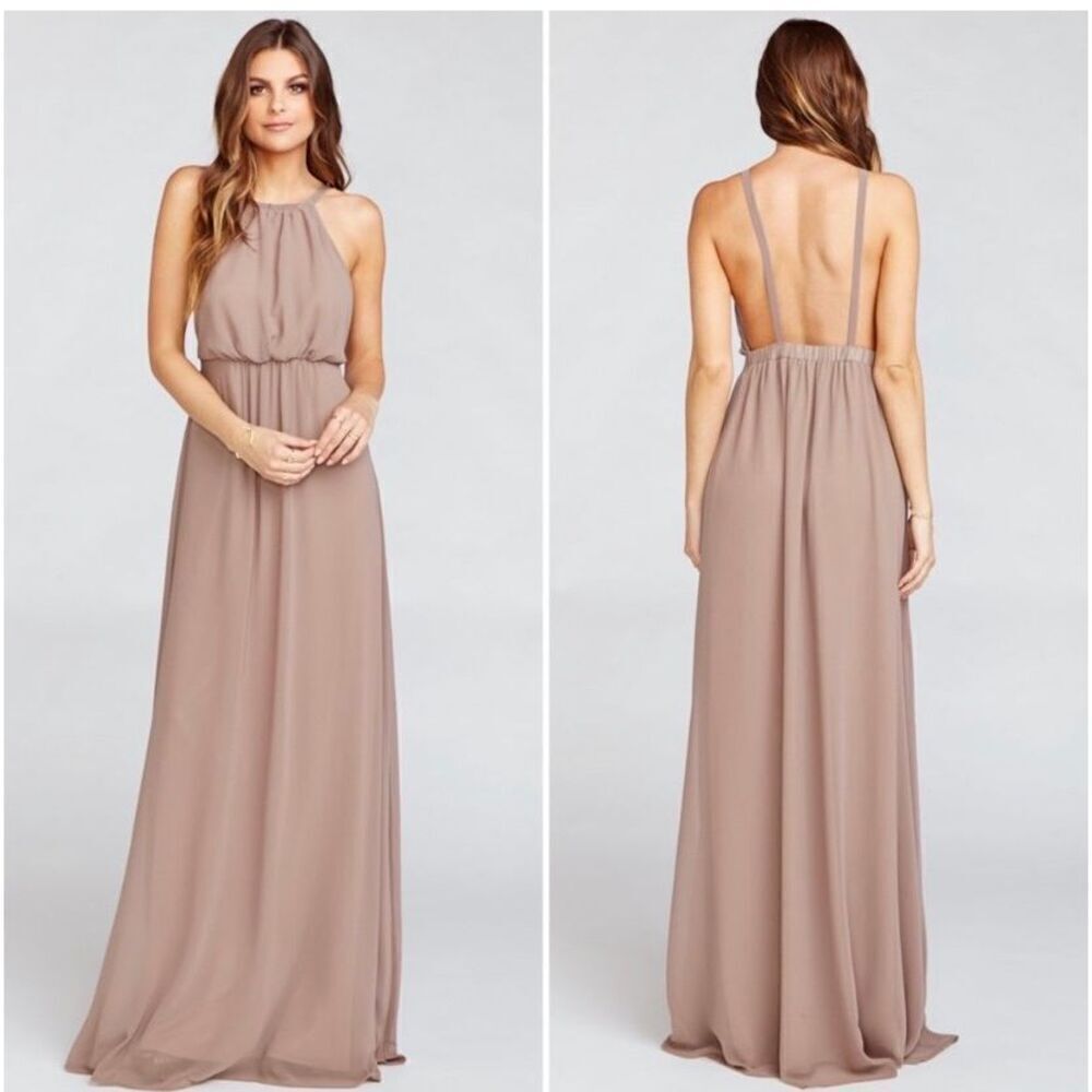 Show Me Your Mumu Amanda Halter Maxi Dress Medium